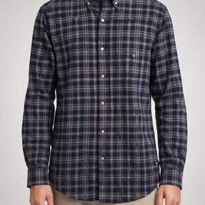Eddie Bauer Men’s Heritage Flannel Shirt Blue Plaid Long Sleeve NWT